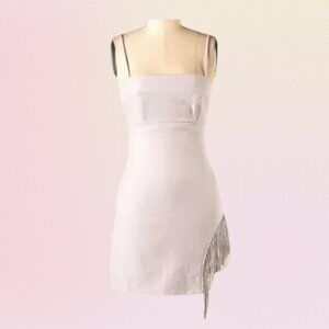 Le Lis Mini Dress w/ Rhinestone Tie Detail – Lavender (M)